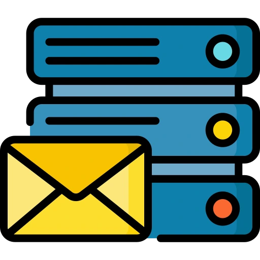Mail queue monitoring icon showing queued email delivery system status